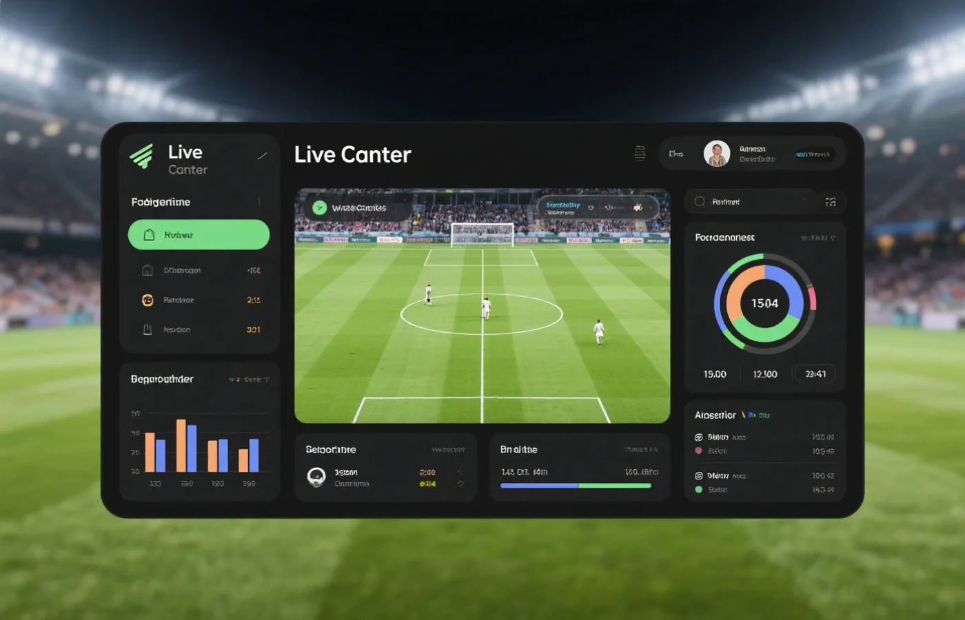 赛事直播中心界面示意